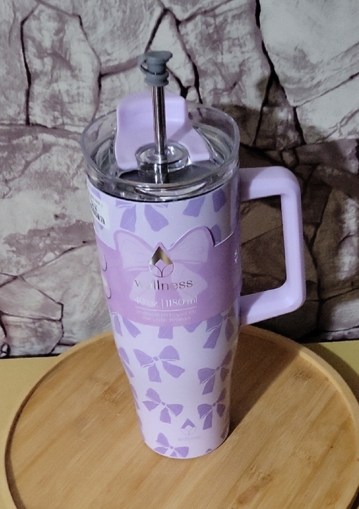 Purple Bow Tumbler